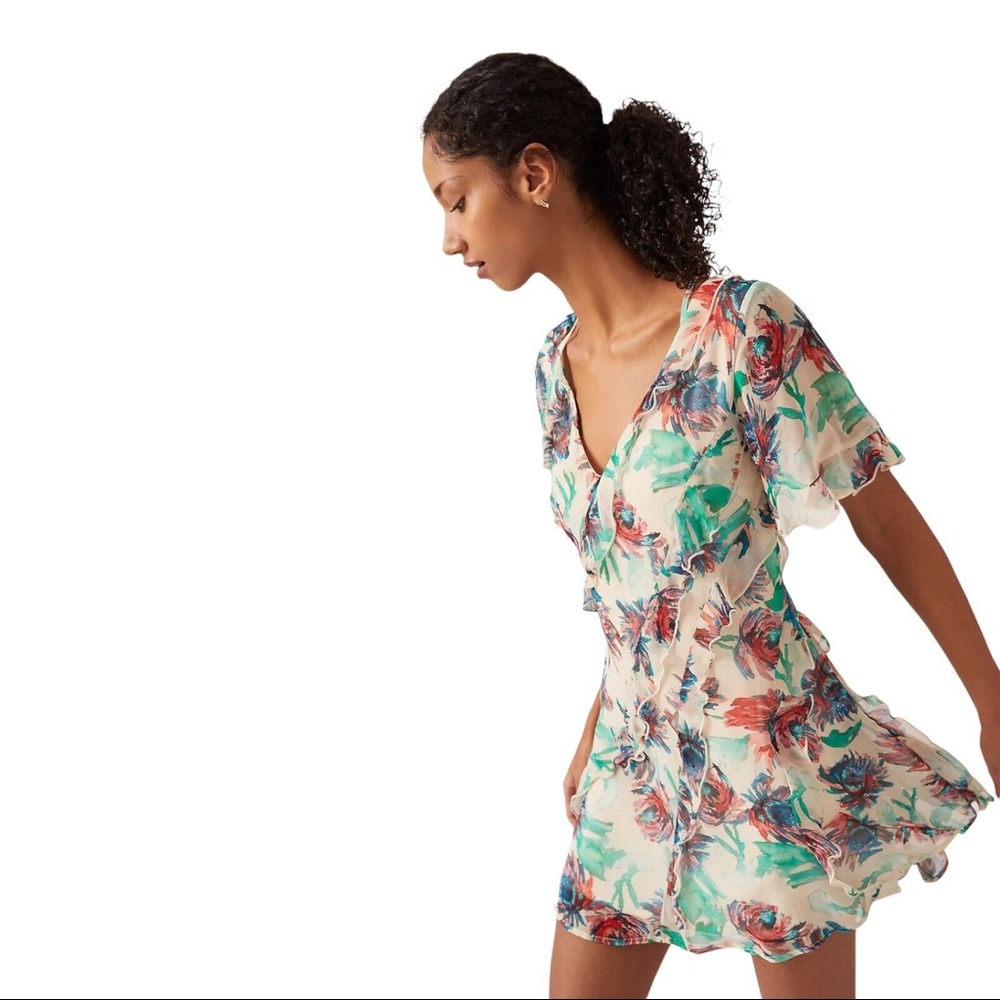 Anthropologie Soft Printed Mini dress